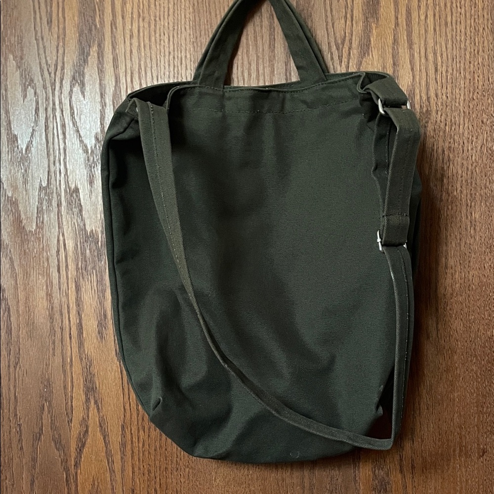 Olive Green Baggu Canvas Tote Bag